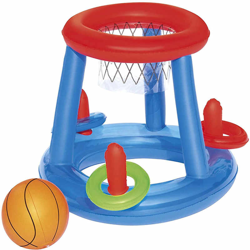 Set di cerchio di pallacanestro galleggiante piscina gonfiabile, giocattolo del gioco della piscina, supporto gonfiabile di pallacanestro dell\'acqua