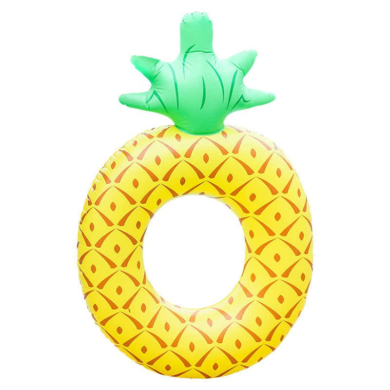 Anello gonfiabile dinuoto ananas, galleggiante portatile per la piscina, giocattolo dell\'acqua per adulti e bambini