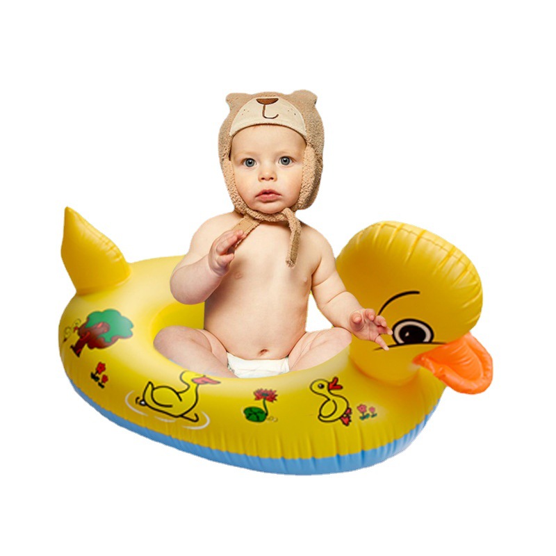 Giocattolo di swimming cartone per bambini, pvc giallo anatra gonfiabile per bambini