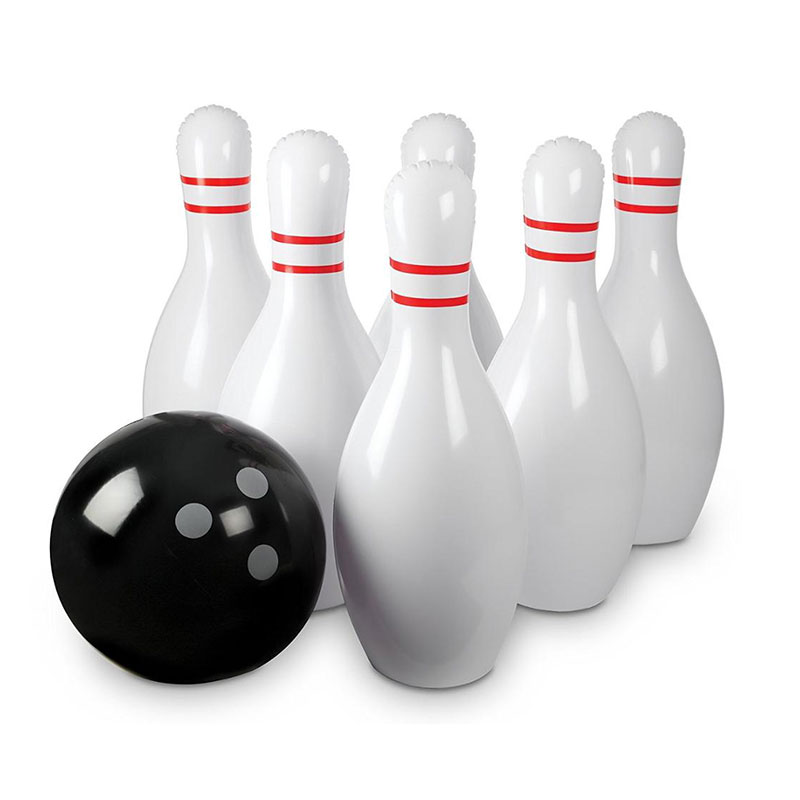 Il set di bowling gonfiabile include una grande palla e 6 spilli gonfiabili di bowling jumbo bowling set gioco per bambini