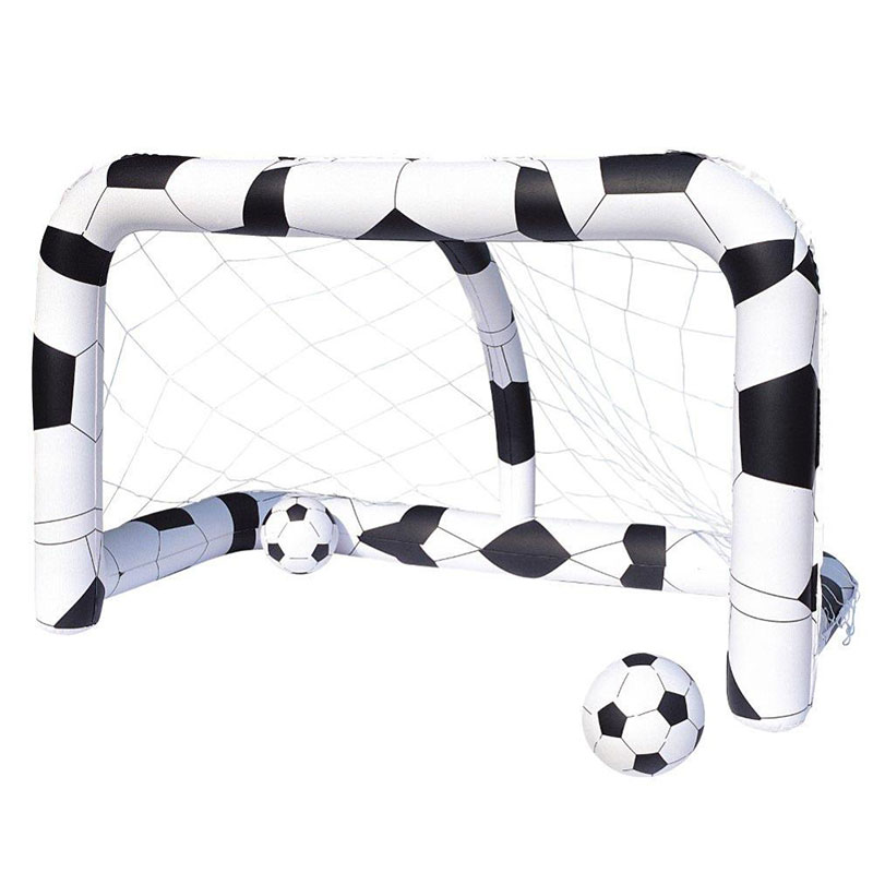Gol di calcio gonfiabile OEM ODM con giocattoli a sfere, partita di sport acquatici estivi