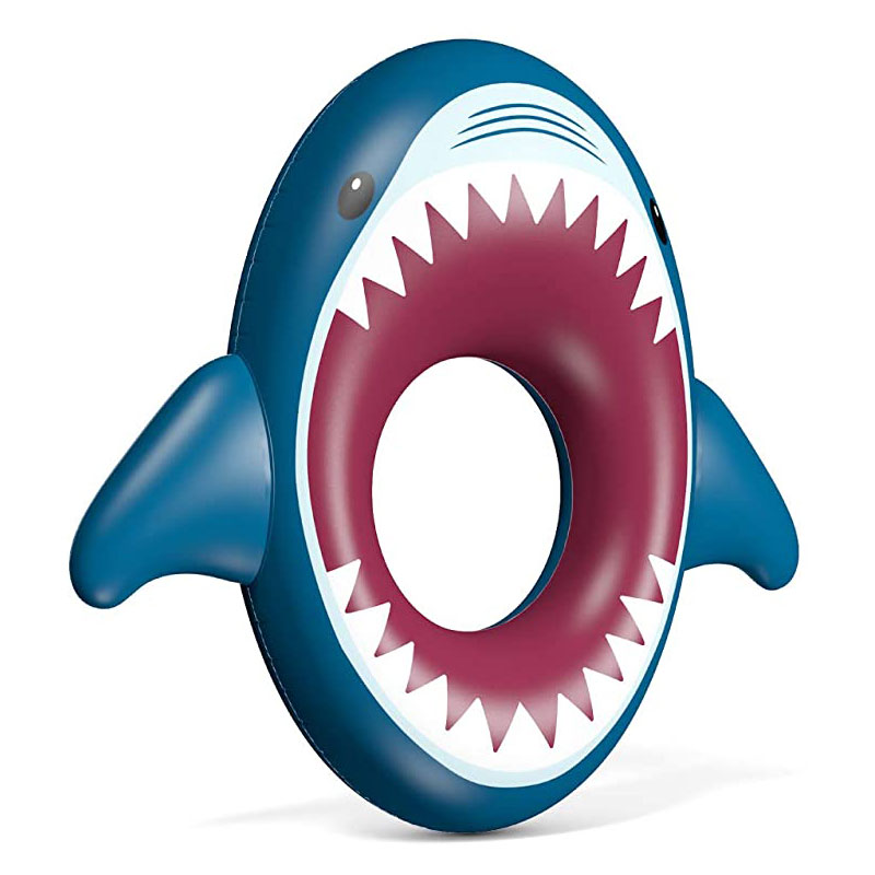 Spalancati di squalo piscina Float Shark Anello dinuoto Ride su piscina per bambini giocattoli per bambini adulti